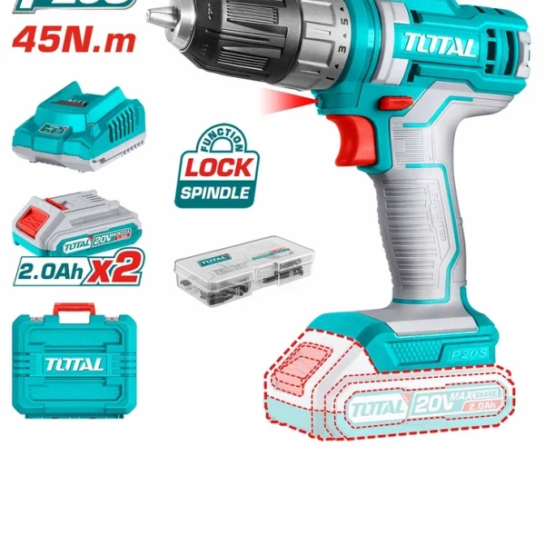 دریل شارژی 20 ولت توتال مدل TDLI200528