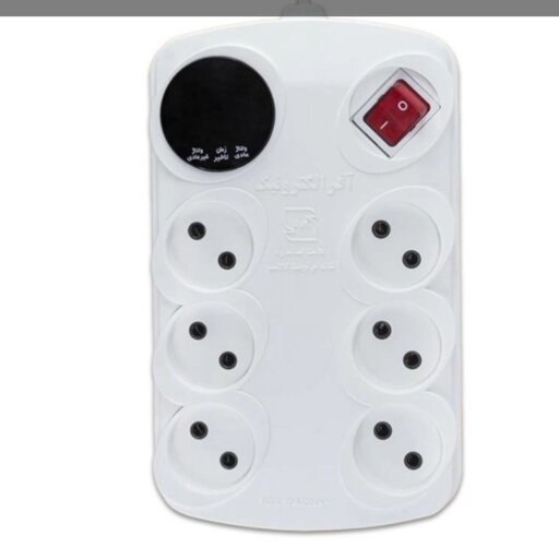 محافظ برق 6 خانه بدون ارت آنالوگ آفر الکترونیک 1.8 متری