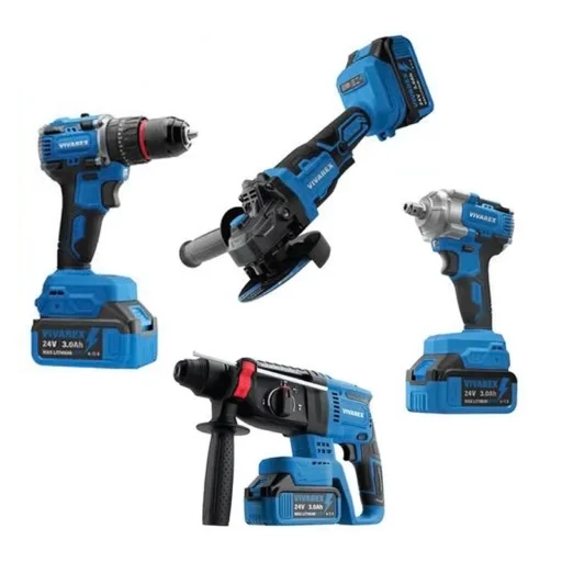 کیت شارژی 4 عددی براشلس 24 ولت ویوارکس مدل VR2404-BCK
