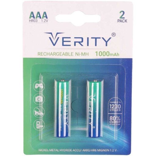 باتری شارژی Verity نیم قلم AAA Battery