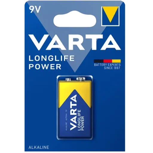باتری کتابی 9 ولت وارتا مدل Longlife Power