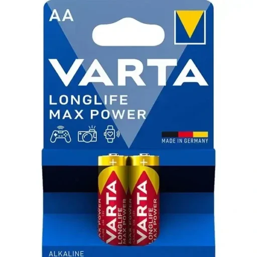 باتری نیم قلمی وارتا مدل Longlife Max Power بسته ۲ عددی