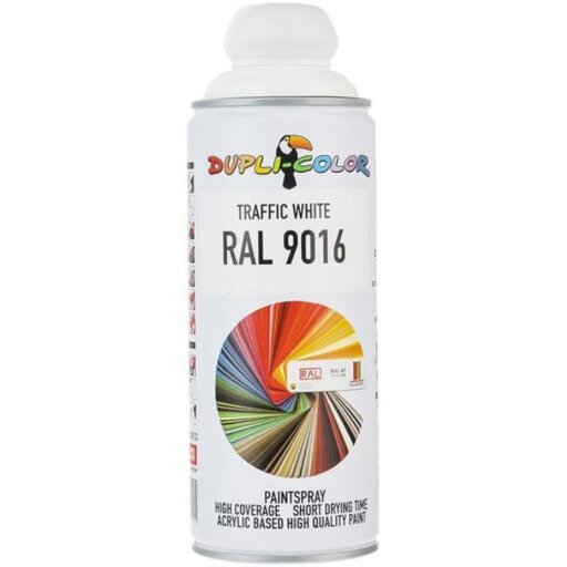 اسپری رنگ سفید ترافیکی دوپلی کالر مدل RAL 9016 حجم 400 میلی لیتر
