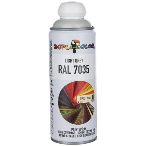 اسپری رنگ خاکستری روشن دوپلی کالر مدل RAL 7035 حجم 400 میلی لیتر