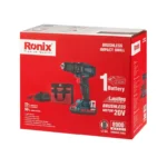 دریل پیچ گوشتی شارژی براشس 20 ولت رونیکس مدل 8900 - Drill screwdriver 20 ronix 8900