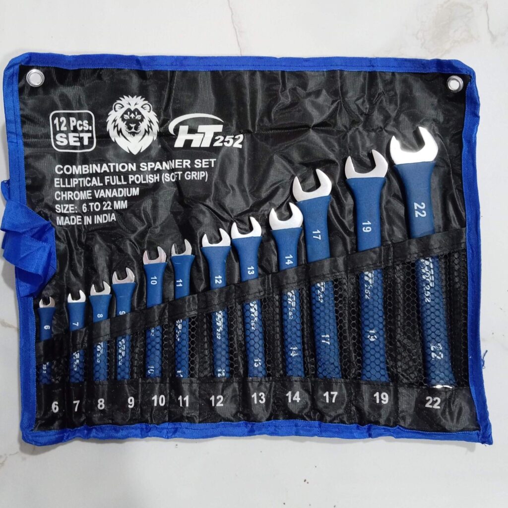 ست آچار روکشدار 12 عددی یکسر تخت یکسر رینگ HT252 - Spanner wrench 12 ht252 - View 3