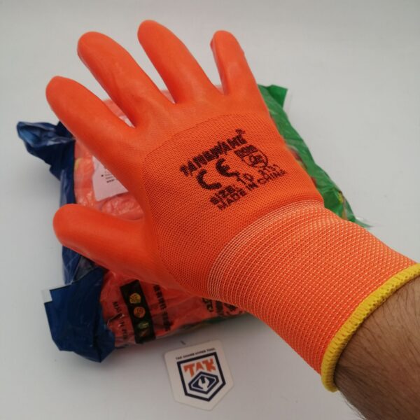 دستکش ایمنی نیتریل ژله ای تانگ ونگ (بسته 12 جفتی) - Safety gloves 12 - View 2