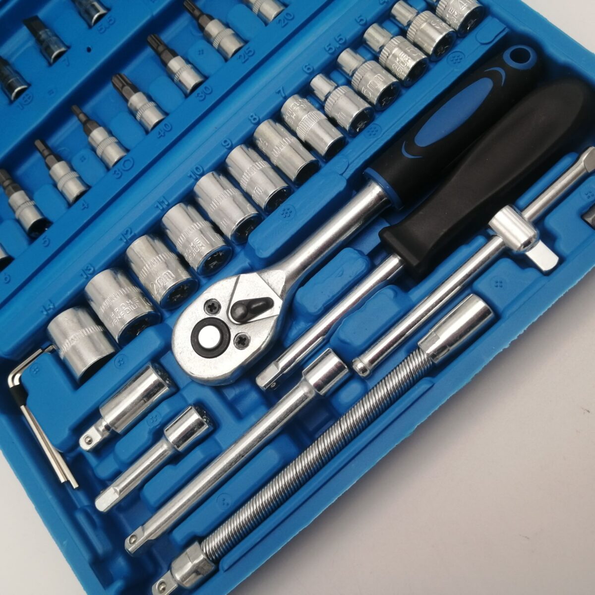 جعبه بکس آبی درایو 1/4 نیوتولز مجموعه 46 عددی - Socket set 1/4 46 - View 5